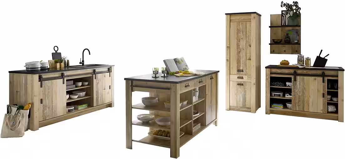 Home affaire Küche Sherwood, Breite 400 cm, ohne E-Geräte – Image 7