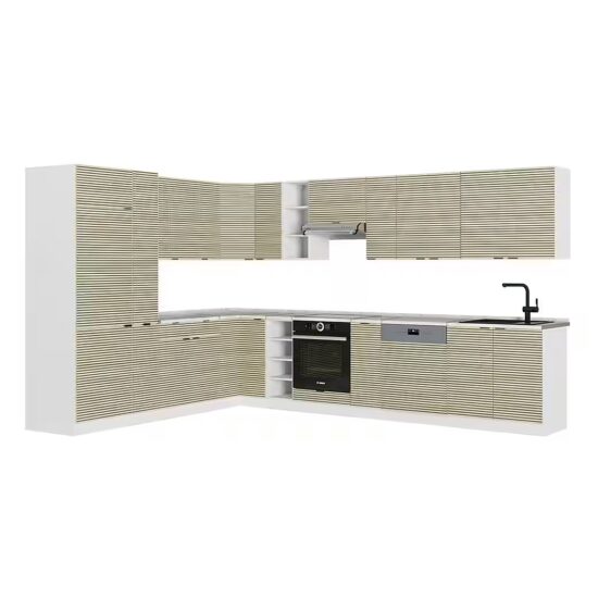 Vicco Winkelküche Fame-Line, Weiß Hochglanz/Weiß, 257x347 cm ohne Arbeitsplatte – Image 2