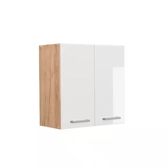 Vicco Hängeschrank R-Line, Weiß Hochglanz/Goldkraft Eiche, 60 cm (1-St) – Image 2