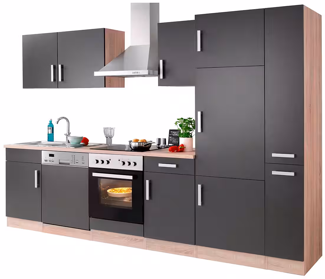 KOCHSTATION Küchenzeile KS-Toronto, Breite 310 cm, mit E-Geräten – Image 9