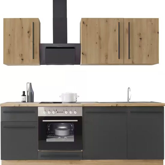 KOCHSTATION Küchenzeile Florida mit 38mm starker Arbeitsplatte, Breite 220 cm, wahlweise mit E-Geräten, Soft-Close-Funktion – Image 2