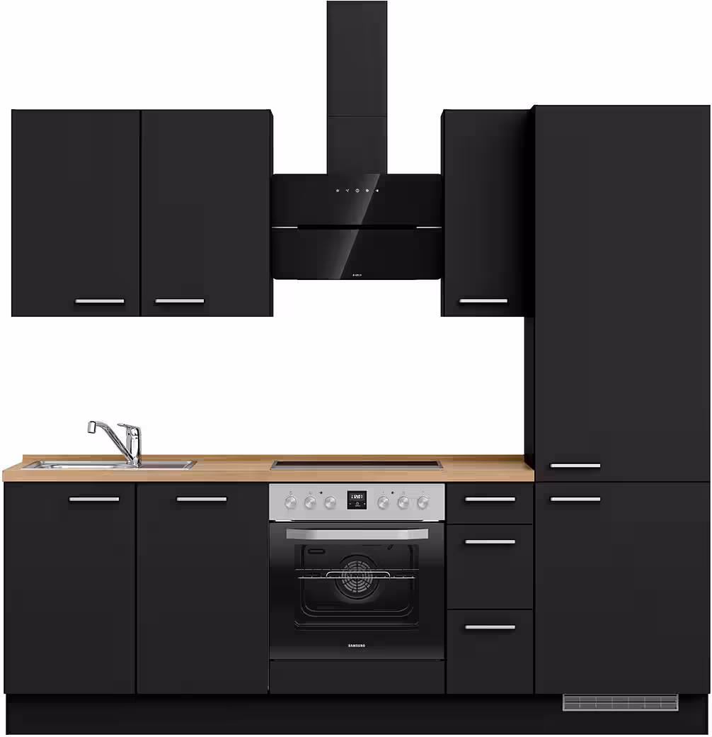 nobilia® Küchenzeile "Touch II", NEU: individuell anpassbar mit gratis Profi-Beratung, vormontiert, Breite 240 cm, Ausrichtung wählbar, wahlw. mit E-Geräten – Image 10