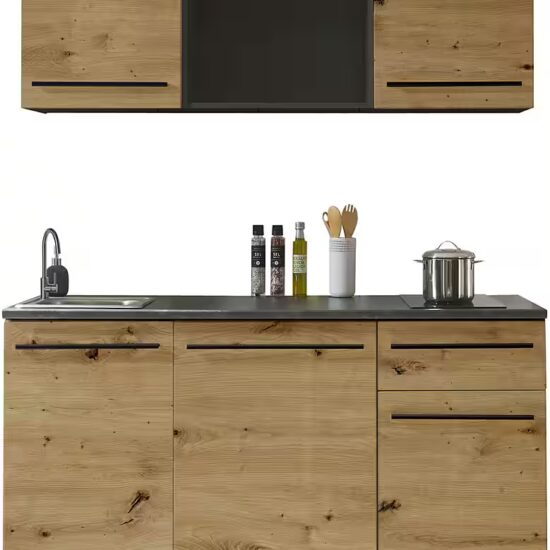 BASIC by Balculina Pantryküche Jazz Singleküche, Breite 160 cm, wahlweise mit E-Geräten und Mikrowelle – Image 4