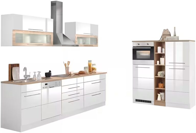 KOCHSTATION Küchenzeile KS-Wien, Breite 440 cm, wahlweise mit E-Geräten und Induktion