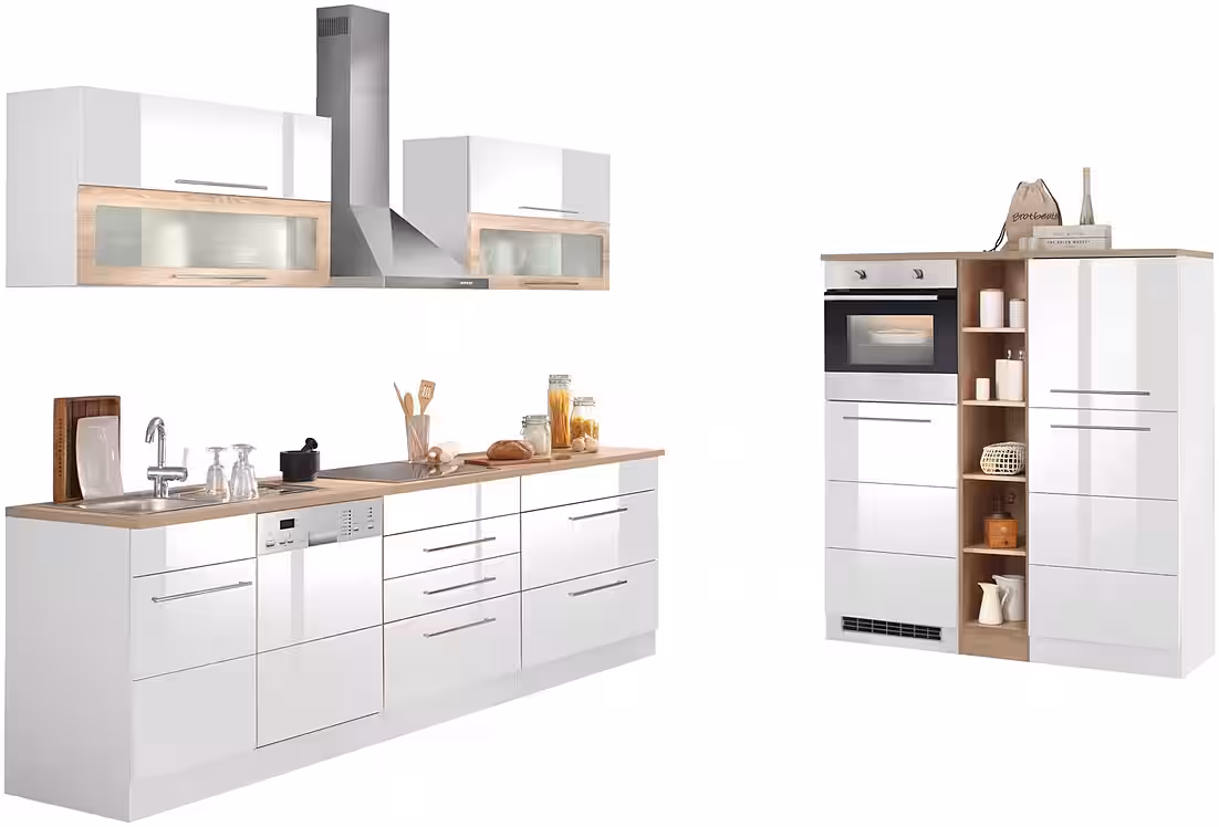 KOCHSTATION Küchenzeile KS-Wien, Breite 440 cm, wahlweise mit E-Geräten und Induktion – Image 2