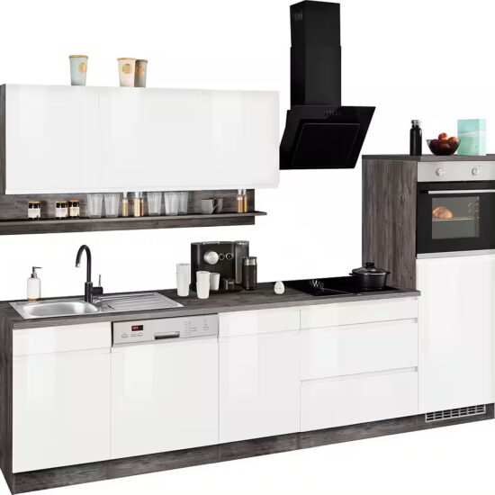 KOCHSTATION Küchenzeile KS-Virginia,neu in verbesserter Ausführung, Breite 300 cm, Soft-Close, wahlweise mit E-Geräten – Image 3