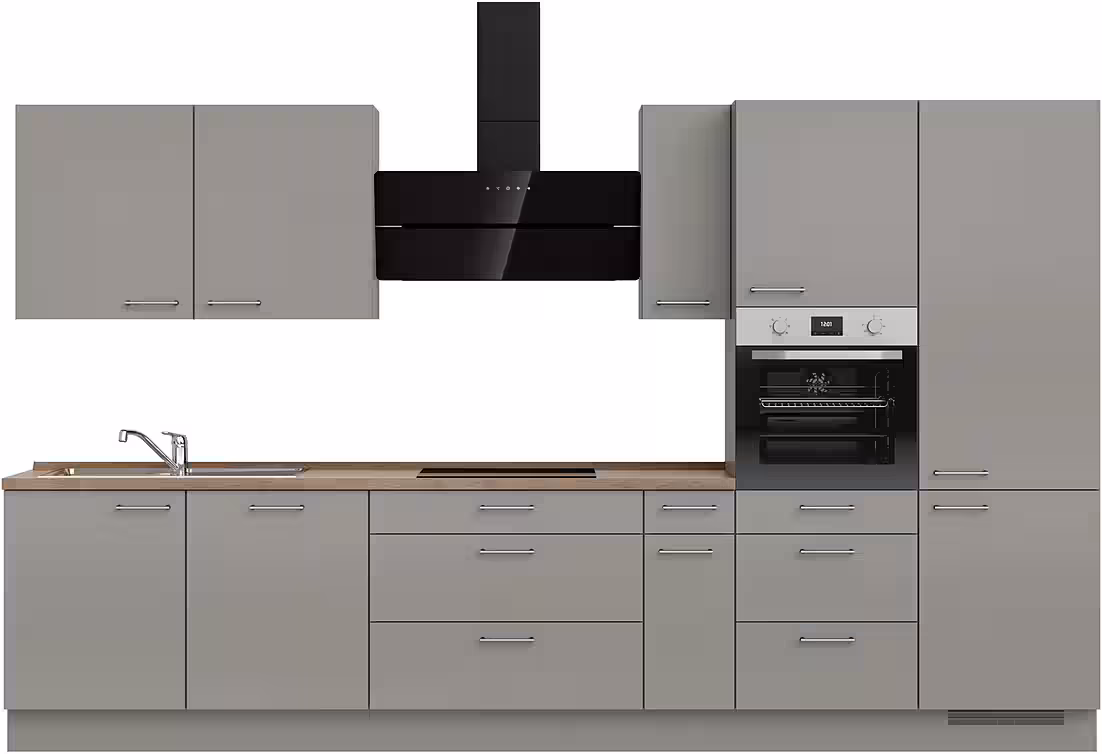 nobilia® Küchenzeile "Laser II", NEU: individuell anpassbar mit gratis Profi-Beratung, vormontiert, 360 cm breit, optional mit verschiedenen E‑Geräte-Sets – Image 2