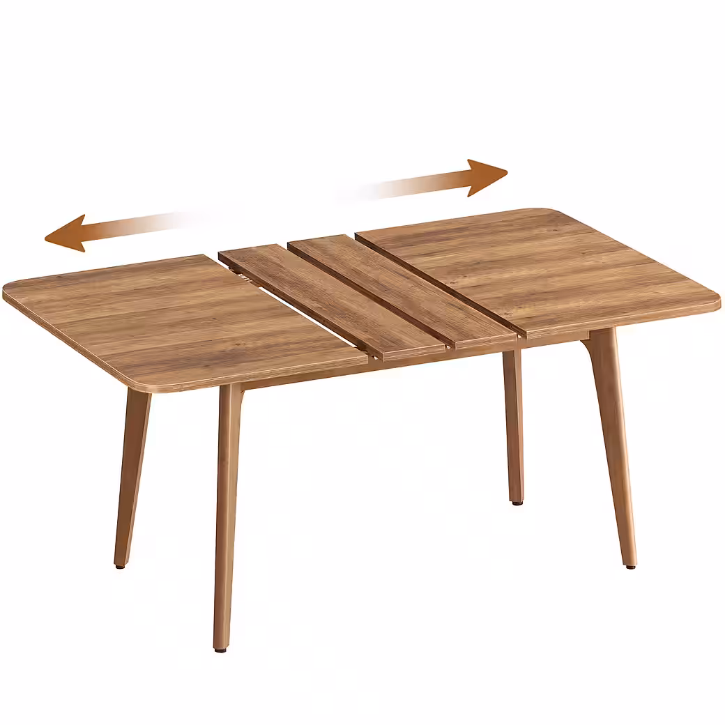 VASAGLE Esstisch Ausziehbarer Ess- und Küchentisch, mit erweiterbarer Tischplatte, 120 kg belastbar, schlichtes Design – Image 2