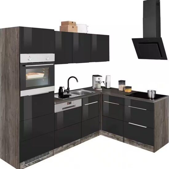 KOCHSTATION Winkelküche KS-Brindisi, Stellbreite 230/170 cm, wahlweise mit E-Geräten, mit MDF-Fronten – Image 9