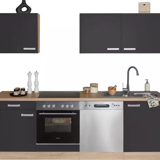 OPTIFIT Küchenzeile Leer Breite 240 cm, mit Hanseatic E-Geräten, inkl. Geschirrspüler – Image 2