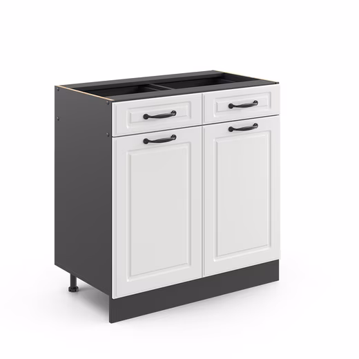 Vicco Unterschrank R-Line, Weiß Landhaus/Weiß, 80 cm ohne Arbeitsplatte (1-St) – Image 3