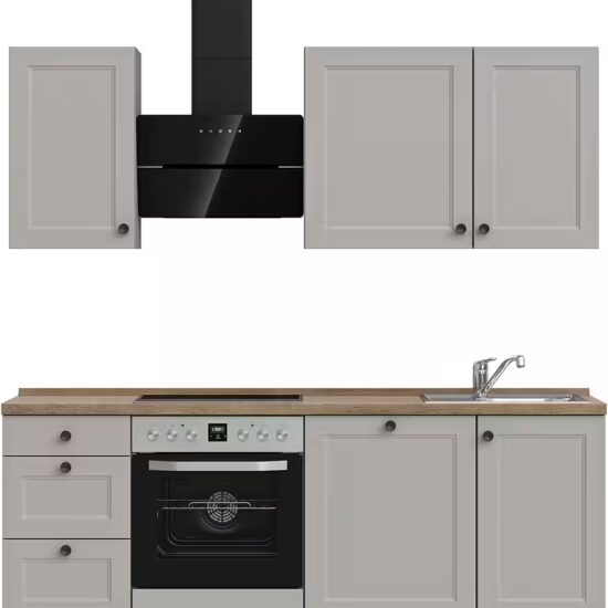 nobilia® Küchenzeile "Cascada II", NEU: individuell anpassbar mit gratis Profi-Beratung, vormontiert, Breite 210 cm, Ausrichtung wählbar, wahlw. mit E-Geräten – Image 3