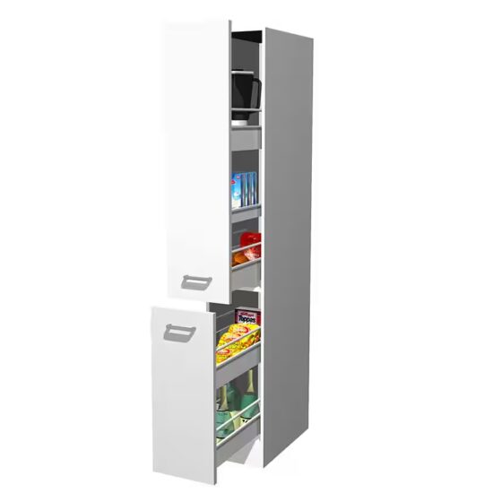 Flex-Well Apothekerschrank Apothekerschrank Küche - 30 cm breit - Weiß – Witus – Image 2