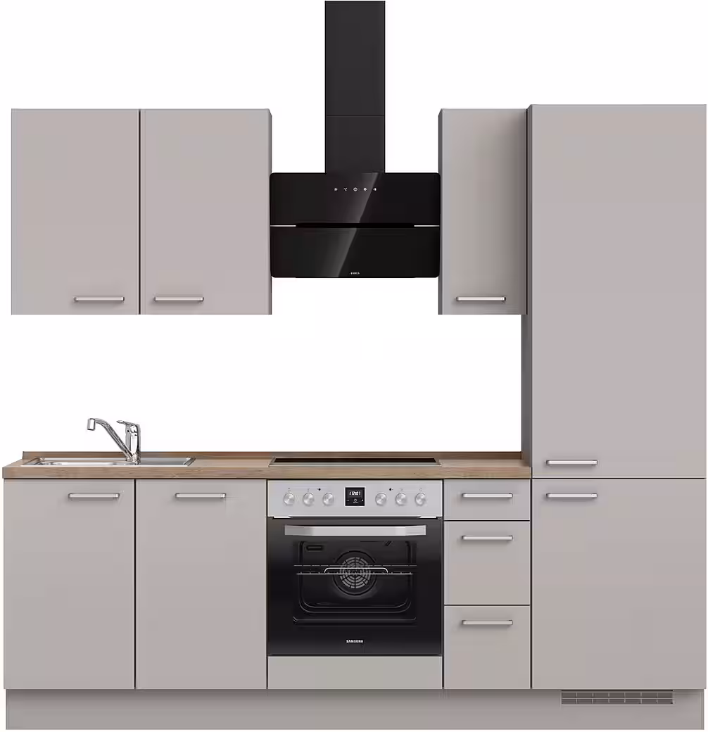 nobilia® Küchenzeile "Touch II", NEU: individuell anpassbar mit gratis Profi-Beratung, vormontiert, Breite 240 cm, Ausrichtung wählbar, wahlw. mit E-Geräten – Image 9