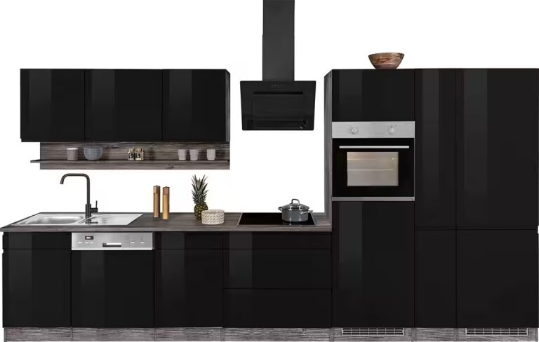 KOCHSTATION Küchenzeile KS-Virginia,neu in verbesserter Ausführung, Breite 390 cm, Soft-Close, mit Glaskeramik-oder Induktionskochfeld