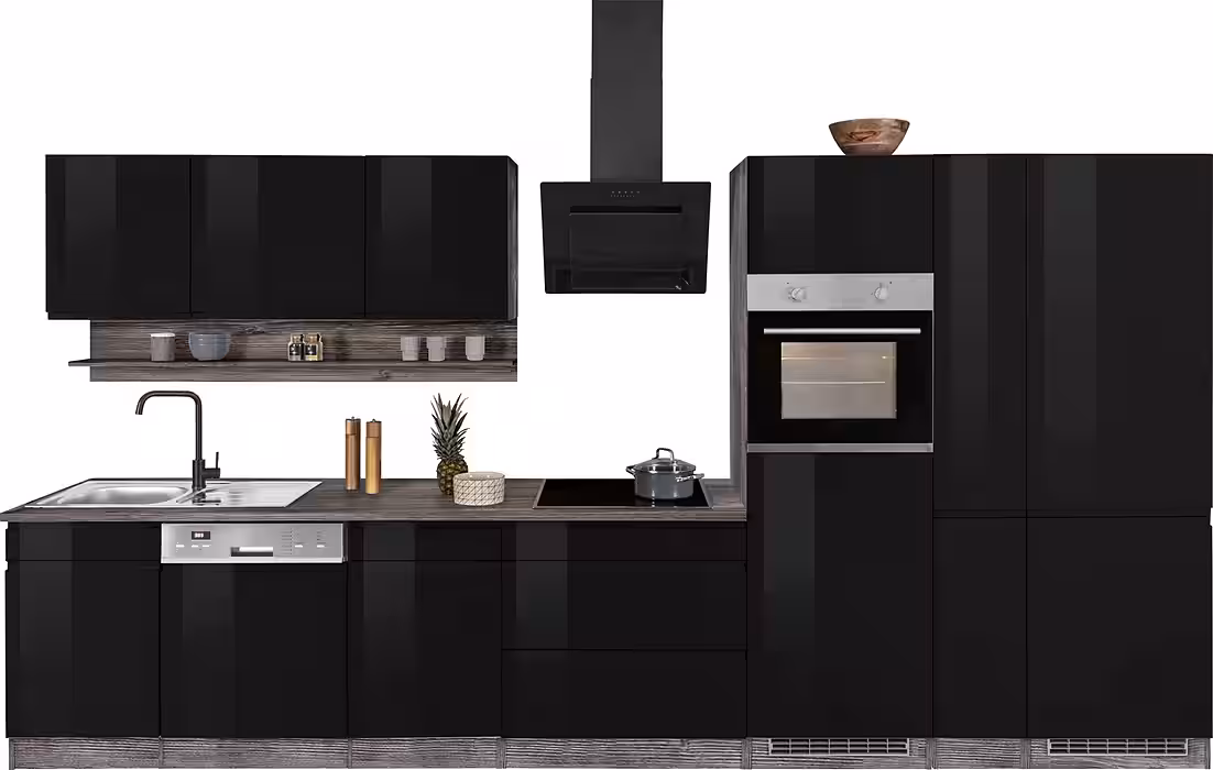KOCHSTATION Küchenzeile KS-Virginia,neu in verbesserter Ausführung, Breite 390 cm, Soft-Close, mit Glaskeramik-oder Induktionskochfeld – Image 3