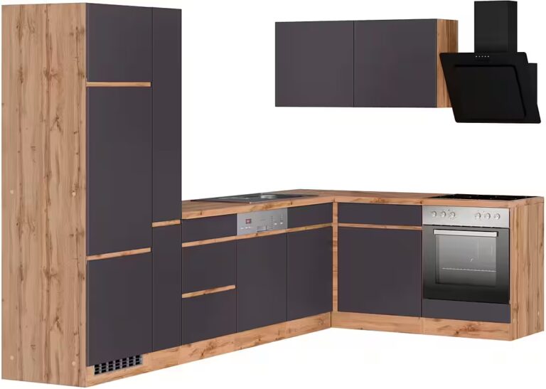 KOCHSTATION Winkelküche KS-Riesa, Stellbreite 240x270 cm, wahlweise mit oder ohne E-Geräte