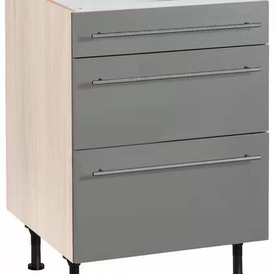 OPTIFIT Unterschrank Bern 60 cm breit, mit Schubkasten und 2 Auszügen,höhenverstellbare Füße – Image 2