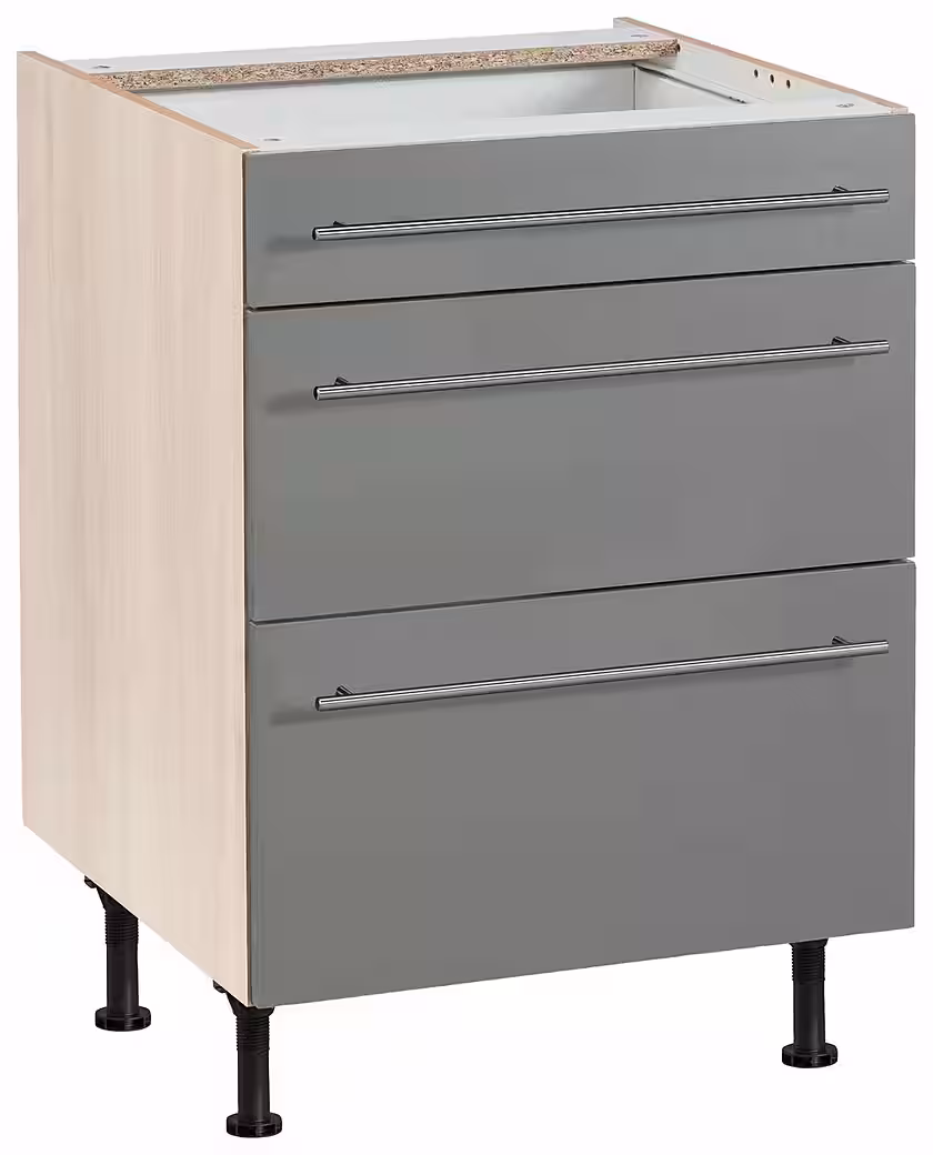 OPTIFIT Unterschrank Bern 60 cm breit, mit Schubkasten und 2 Auszügen,höhenverstellbare Füße – Image 2