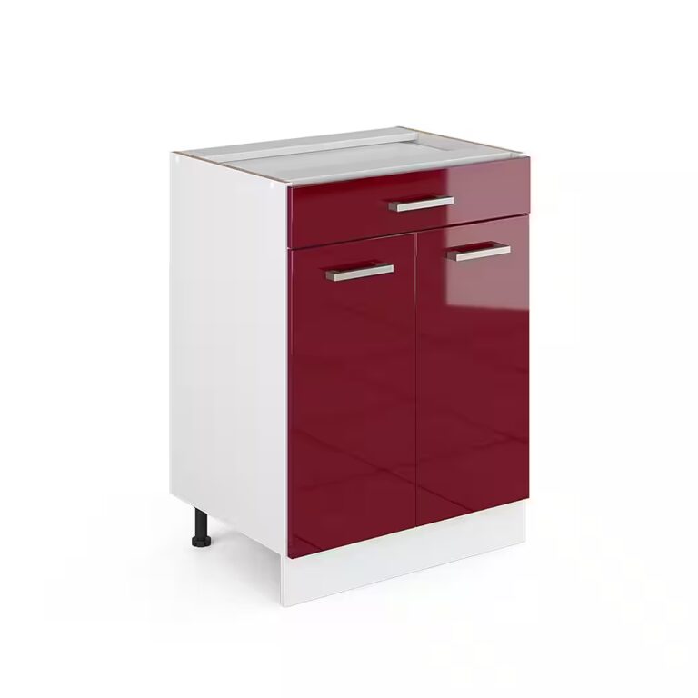 Vicco Unterschrank R-Line, Blau-Grau/Weiß, 60 cm mit Schublade, ohne Arbeitsplatte (1-St)