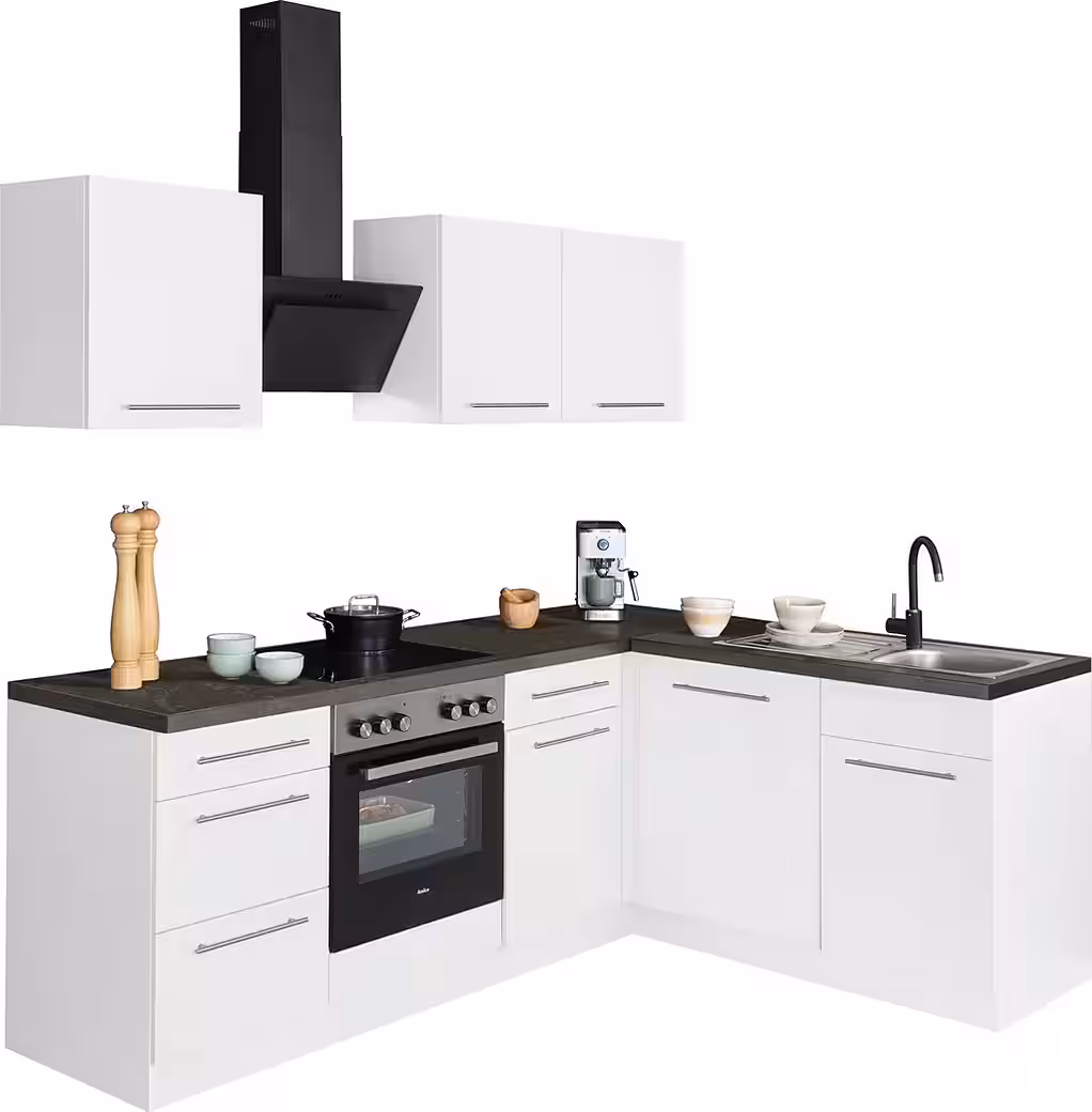 wiho Küchen Winkelküche Unna, mit E-Geräten, Stellbreite 220 x 170 cm – Image 3