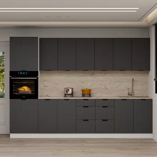 ROYAL24_MARKT Küchenzeile – 300 cm – Lunara – Ohne Arbeitsplatte & Elektrogeräte, (Set), Top Qualität - Modernes Design - Feinste Materialien – Image 4