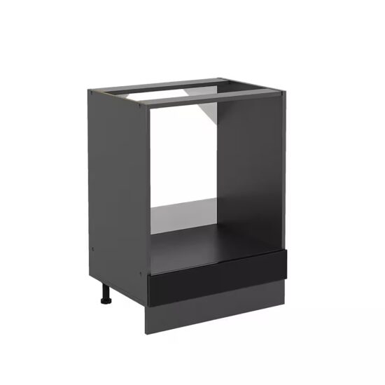 Vicco Herdumbauschrank R-Line, Schwarz Hochglanz/Anthrazit, 60 cm ohne Arbeitsplatte (1-St) – Image 2