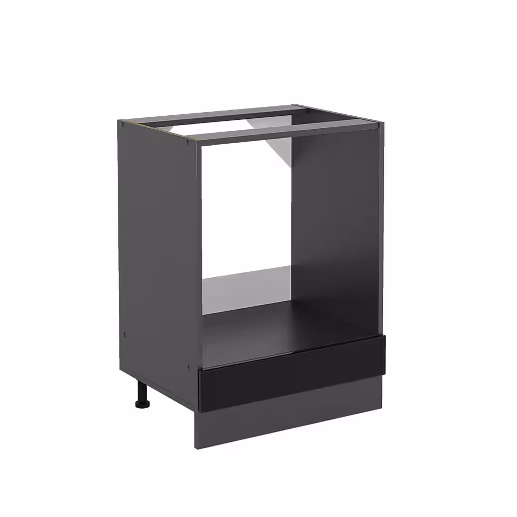 Vicco Herdumbauschrank R-Line, Schwarz Hochglanz/Anthrazit, 60 cm ohne Arbeitsplatte (1-St) – Image 2