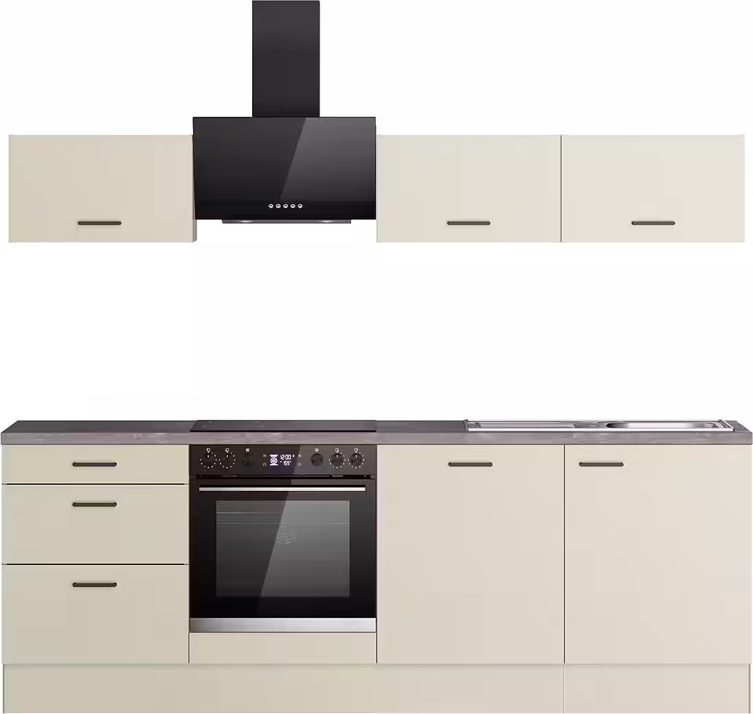 KOCHSTATION Küchenzeile KS-Sion Breite 240 cm, schnelle Montage OPTIsnap, wahlw. m.HANSEATIC-E-Geräten u.Stand Alone – Image 3