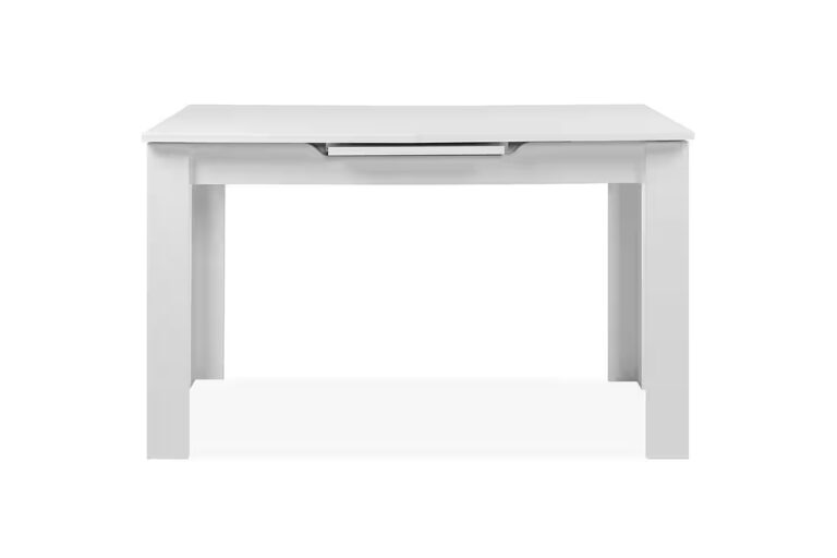 Finori Kulissentisch ausziehbar bis 165cm, in Weiß - 125/165x75x80cm (BxHxT)