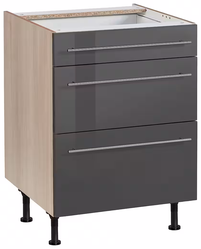 OPTIFIT Unterschrank Bern 60 cm breit, mit Schubkasten und 2 Auszügen,höhenverstellbare Füße – Image 3