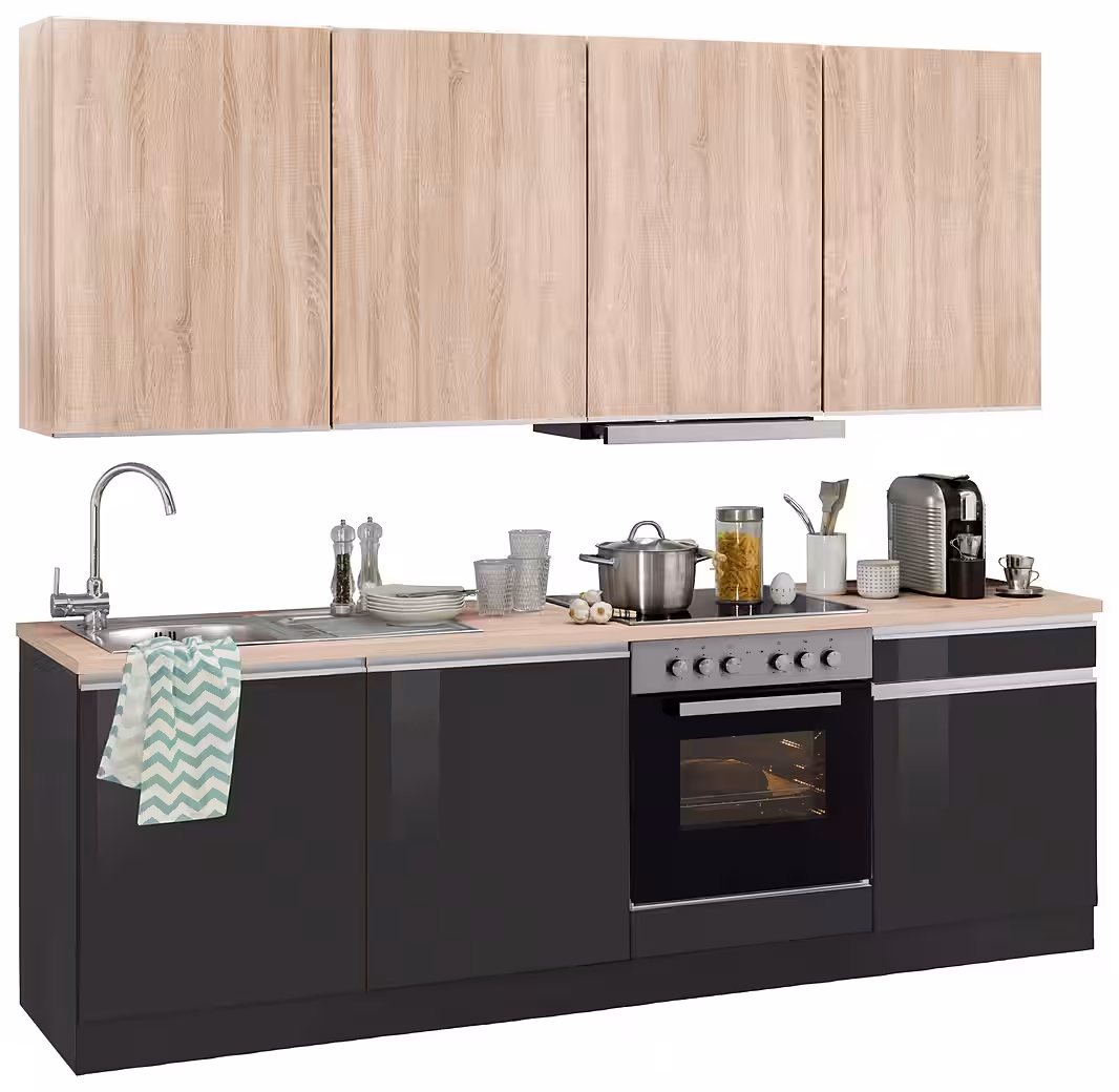 KOCHSTATION Küchenzeile KS-Ohio, mit E-Geräten, Breite 240 cm – Image 2