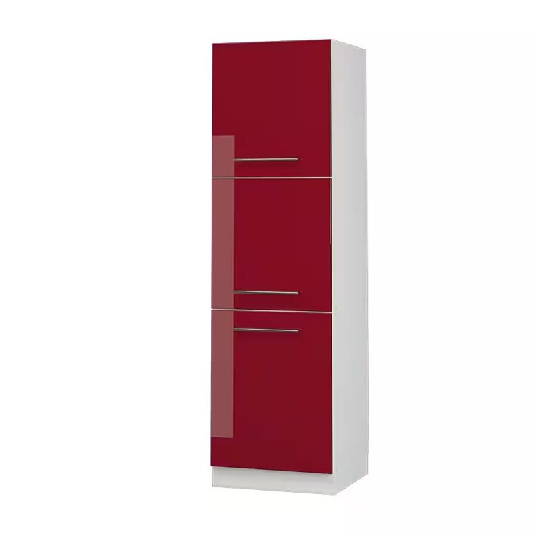 Vicco Herdumbauschrank Fame-Line, Weiß Hochglanz/Weiß, 60 cm mit offenem Regal (1-St)
