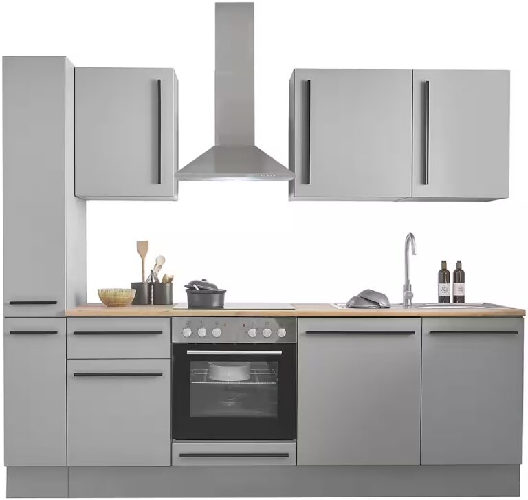 BASIC by Balculina Winkelküche Denver, Küche BxHxT 250 x 211 x 60, Breite 250 cm, wahlweise mit E-Geräten und Induktion