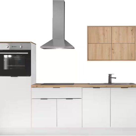 KOCHSTATION Küchenzeile KS-Georgia, mit 38mm starker Arbeitsplatte, Breite 250 cm, wahlweise mit E-Geräten und Kühlschrank – Image 9