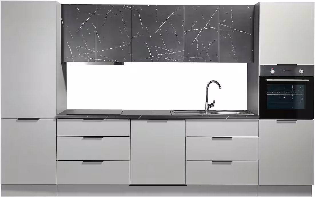 BASIC by Balculina Küchenzeile Esperanza B/H/T 340x215x60 cm, Breite 340 cm, wahlweise mit E-Geräten und Induktion – Image 2