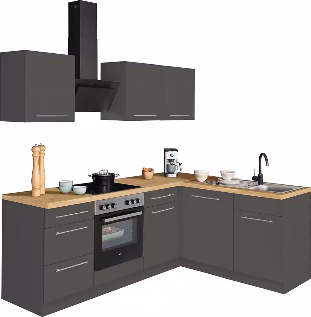 wiho Küchen Winkelküche Unna, mit E-Geräten, Stellbreite 220 x 170 cm – Image 2