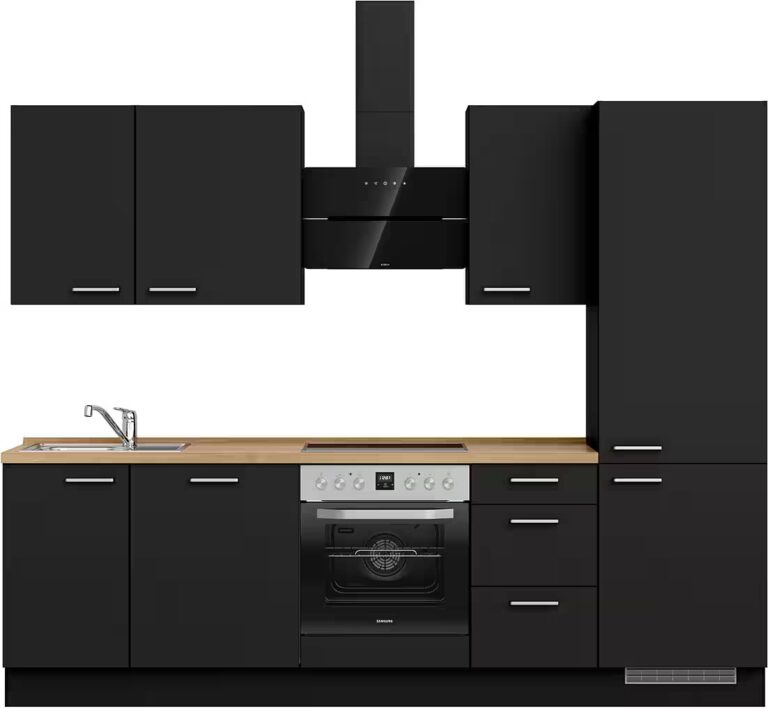 nobilia® Küchenzeile "Touch II", NEU: individuell anpassbar mit gratis Profi-Beratung, vormontiert, Breite 270 cm, Ausrichtung wählbar, wahlw. mit E-Geräten