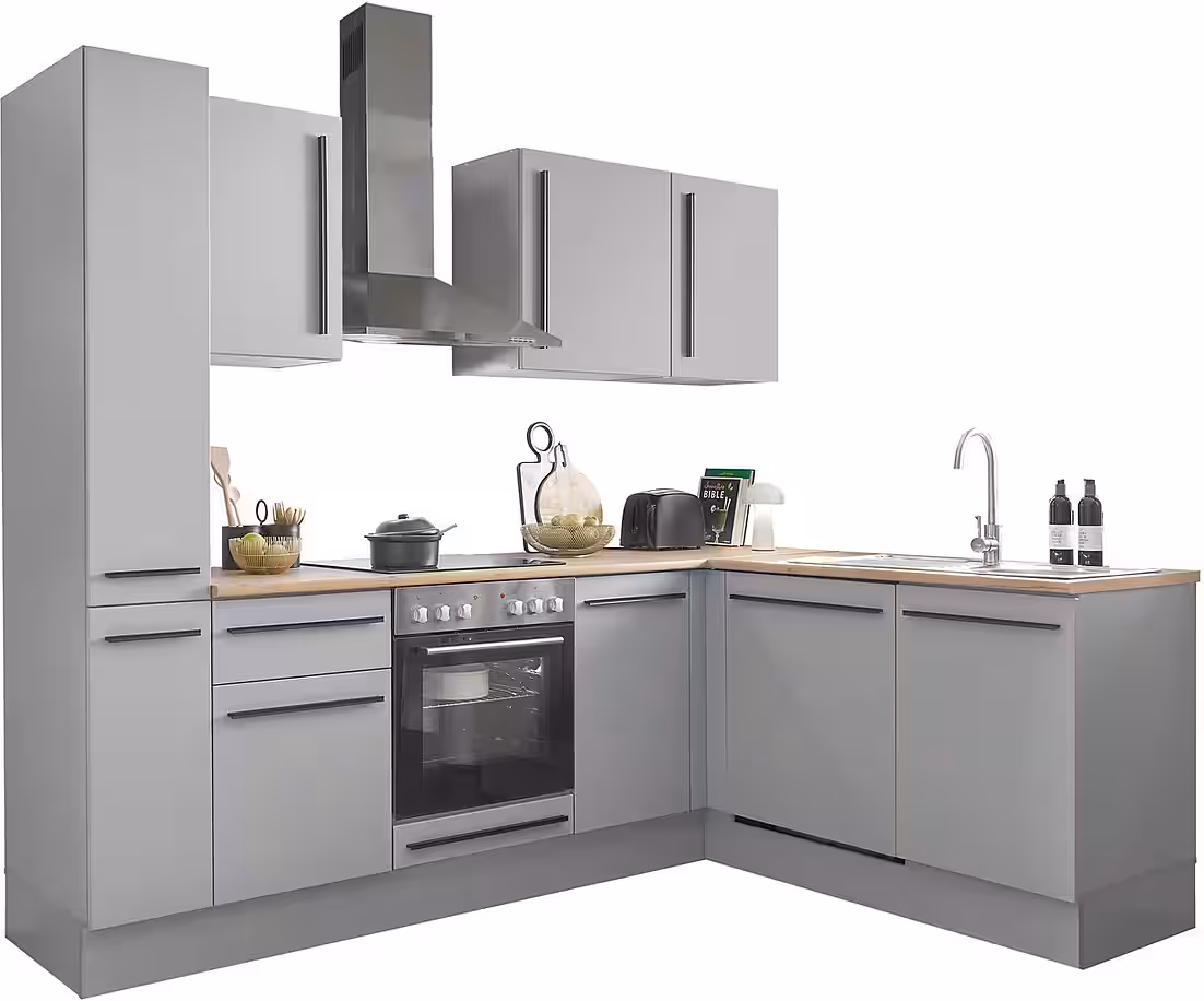 BASIC by Balculina Winkelküche Denver, Küche BxHxT 250/115 x 211 x 60, Breite 250 cm, wahlweise mit E-Geräten und Induktion – Image 10