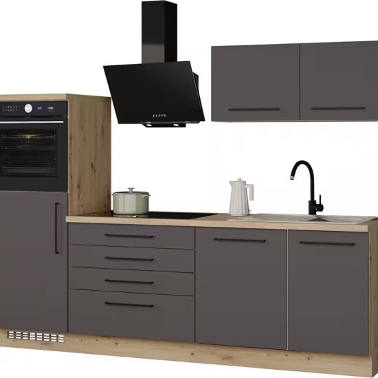 KOCHSTATION Küchenzeile KS-Nova, Breite 260 cm, wahlweise mit Hanseatic-E-Geräten – Image 9