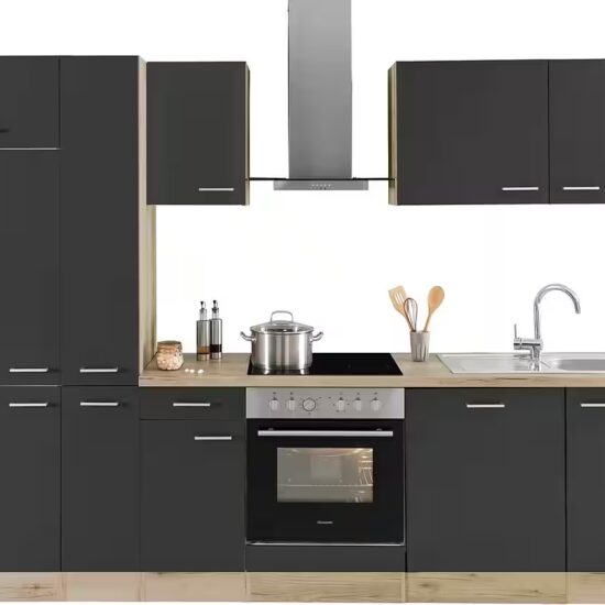 OPTIFIT Küchenzeile Iver Breite 300 cm, mit Hanseatic E-Geräten, inkl. Kühlschrank – Image 2