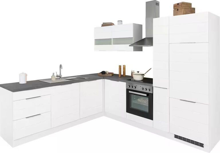 KOCHSTATION Winkelküche KS-Luhe, Stellbreite 240x270 cm, wahlweise mit oder ohne E-Geräten, MDF-Fronten