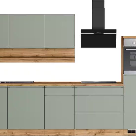 KOCHSTATION Küchenzeile KS-Virginia,neu in verbesserter Ausführung, Breite 300 cm, Soft-Close, wahlweise mit E-Geräten – Image 7