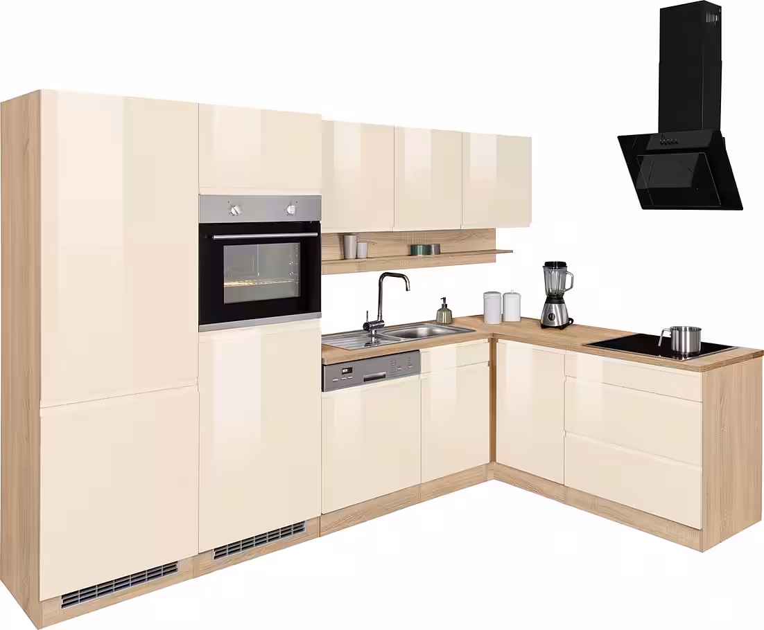 KOCHSTATION Winkelküche KS-Virginia,neu in verbesserter Ausführung, Stellbreite 290/190 cm cm, Soft-Close, wahlweise mit Induktion – Image 4