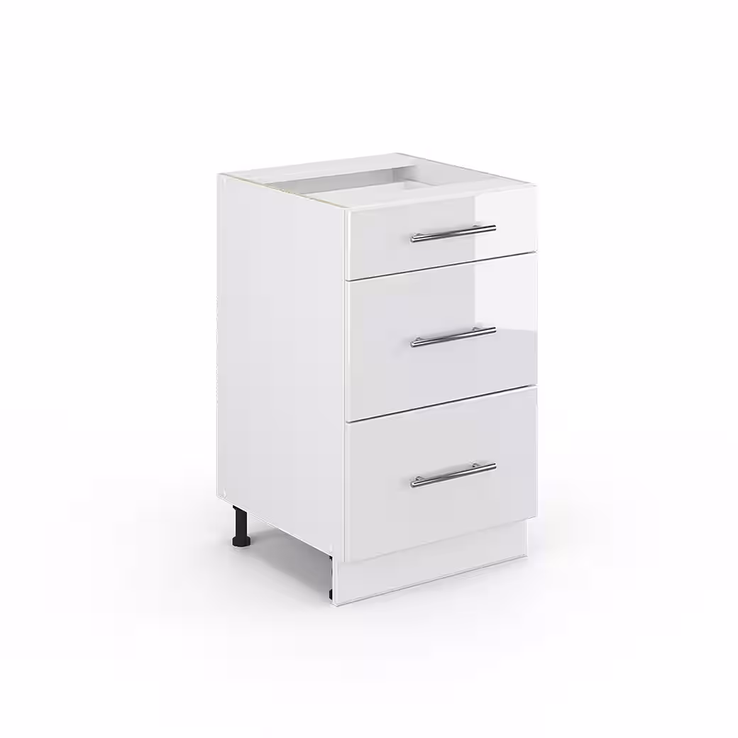 Vicco Unterschrank Fame-Line, Weiß Hochglanz/Weiß, 50 cm ohne Arbeitsplatte (1-St) – Image 2