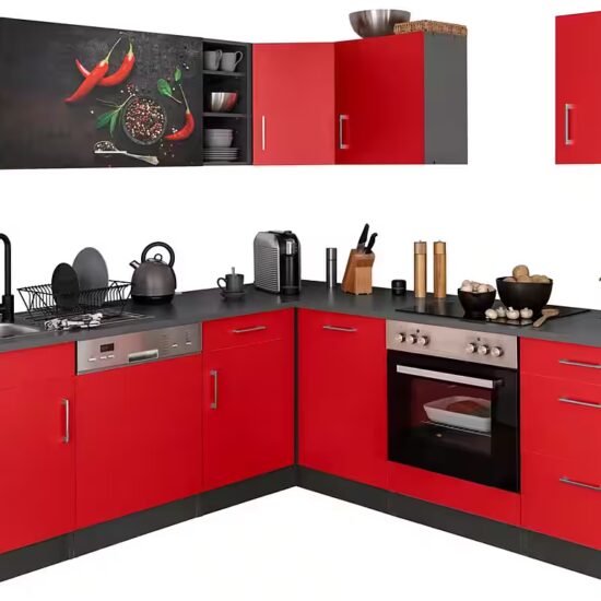 KOCHSTATION Küchenzeile KS-Paris – Küchen mit einzigartigen Fotomotiven auf den Fronten, Stellbreite 220/220 cm, wahlweise mit E-Geräten, mit Motivdruck – Image 10