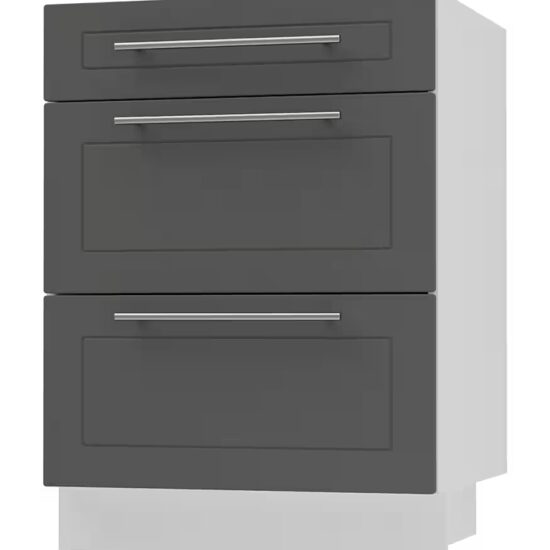 Feldmann-Wohnen Auszugsunterschrank Kvantum (Schubladen mit Teilauszug, Selbsteinzug und Soft-Close-Funktion, 1-St., Fronten mit dekorativen Fräsungen und leicht abgerundeten Ecken) 90x50x82cm eiche artisan - mint (Q-D3M/90) – Image 3