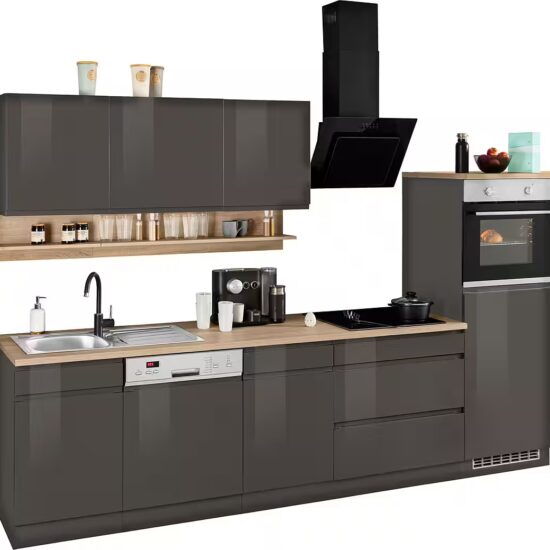 KOCHSTATION Küchenzeile KS-Virginia,neu in verbesserter Ausführung, Breite 300 cm, Soft-Close, wahlweise mit E-Geräten – Image 2