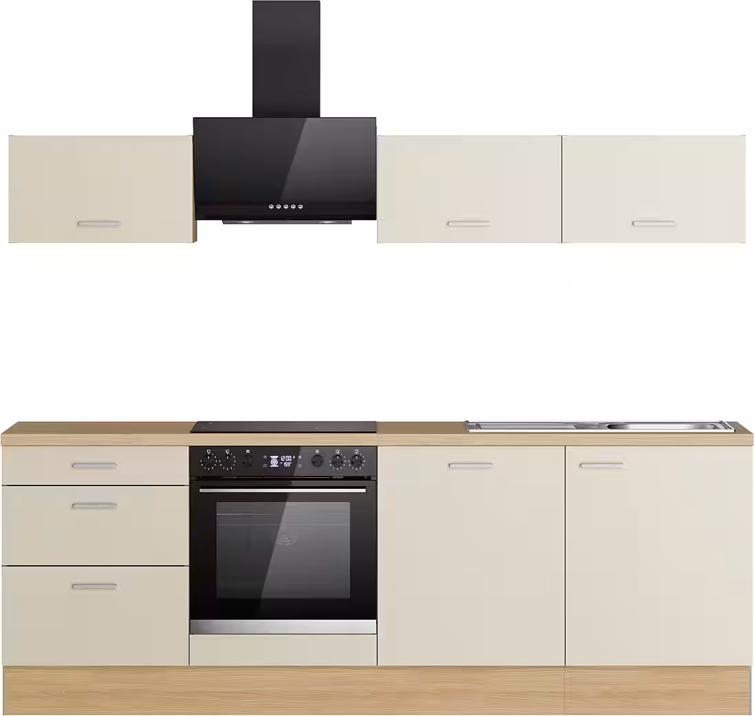 KOCHSTATION Küchenzeile KS-Sion Breite 240 cm, schnelle Montage OPTIsnap, wahlw. m.HANSEATIC-E-Geräten u.Stand Alone – Image 2