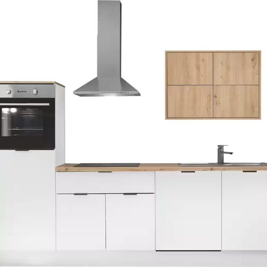 KOCHSTATION Küchenzeile KS-Georgia, mit 38mm starker Arbeitsplatte, Breite 260 cm, wahlweise mit E-Geräten und Kühlschrank – Image 3
